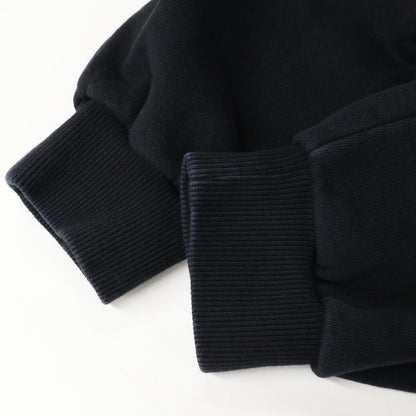 CELINE Black Studs Embroidery Loose Fit Hoodie Size L