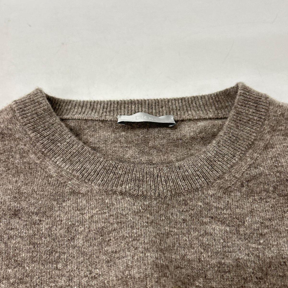 DIOR Gray Wool Cashmere CD Logo Embroidery Sweater Size L