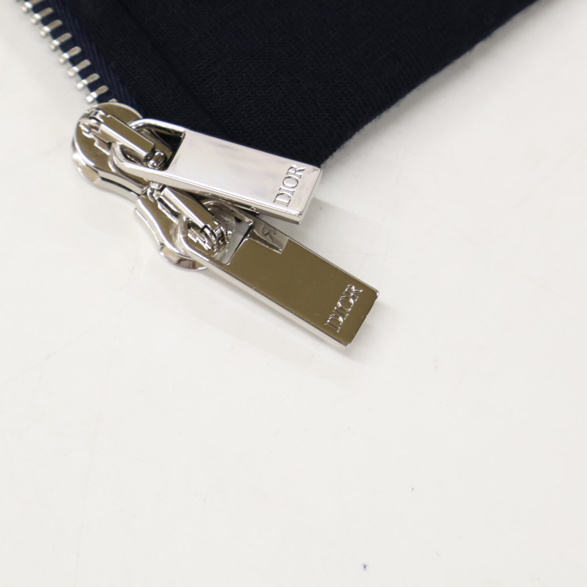 DIOR 543J400A1016 Paris Label Bonded Zip Jacket Navy Size M