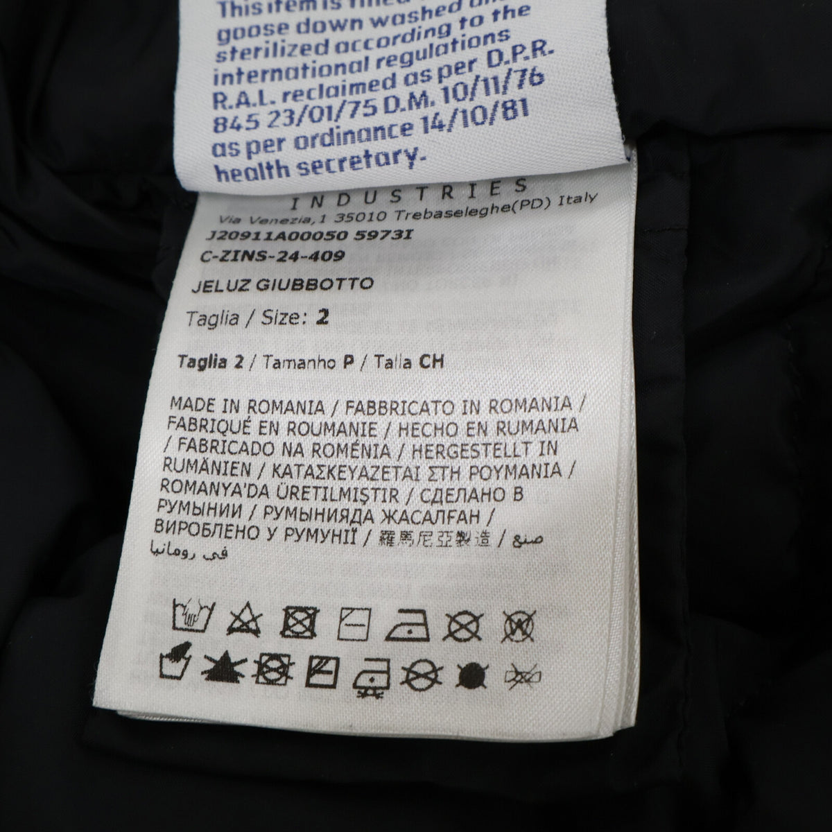 MONCLER JELUZ Hooded Down Jacket Black Size 2