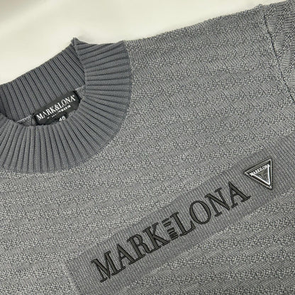MARK&LONA Wool DPHK Knit Sweater Charcoal Size 48