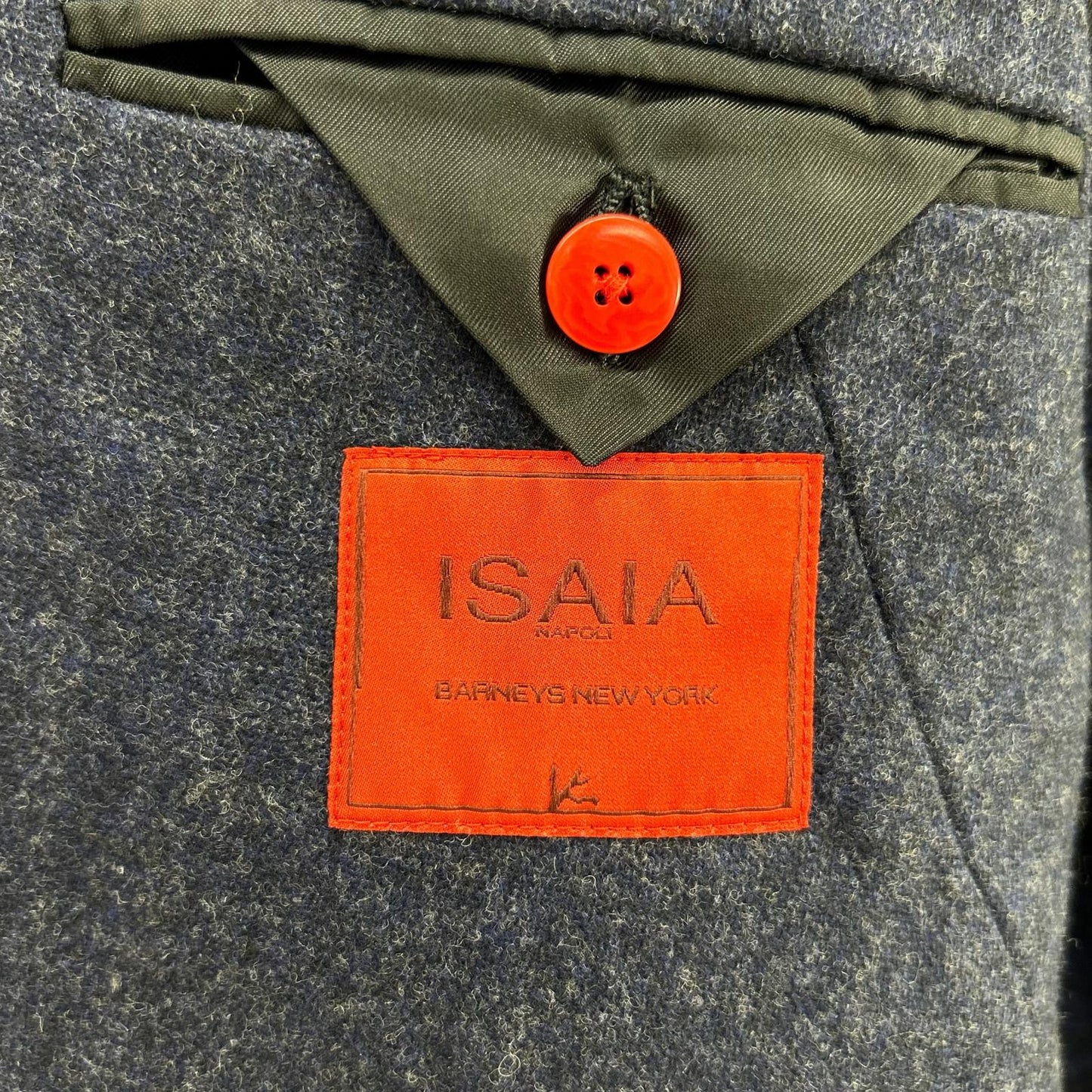 ISAIA SAILOR Wool Cashmere Notch Lapel Jacket Navy Size 48