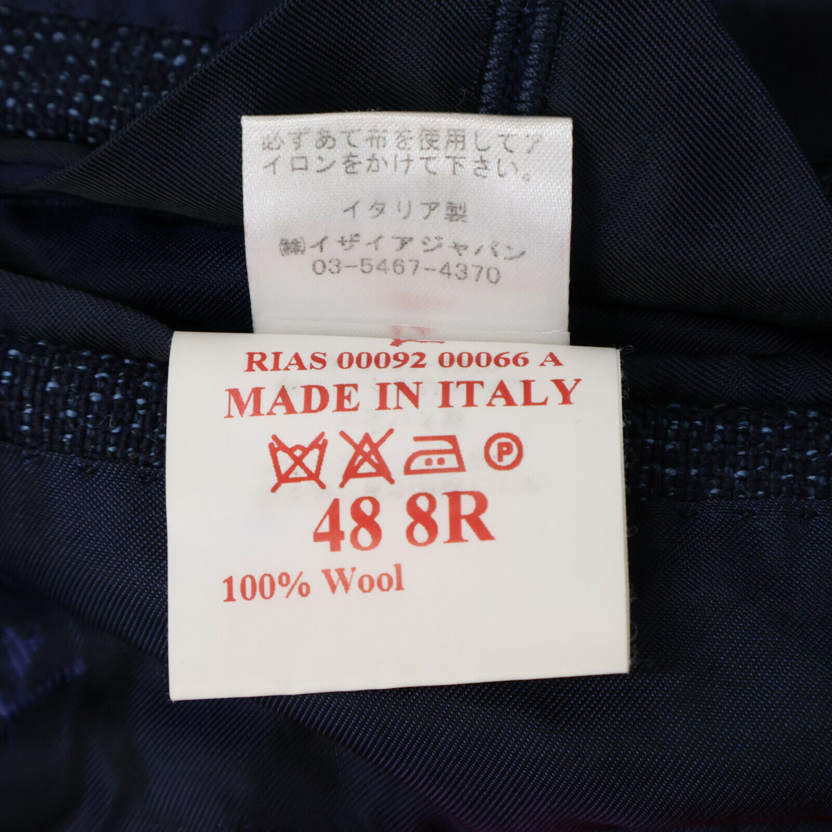 ISAIA Edwin Woodhouse 2-Button Suit Navy Size 48 8R Size 48 8R