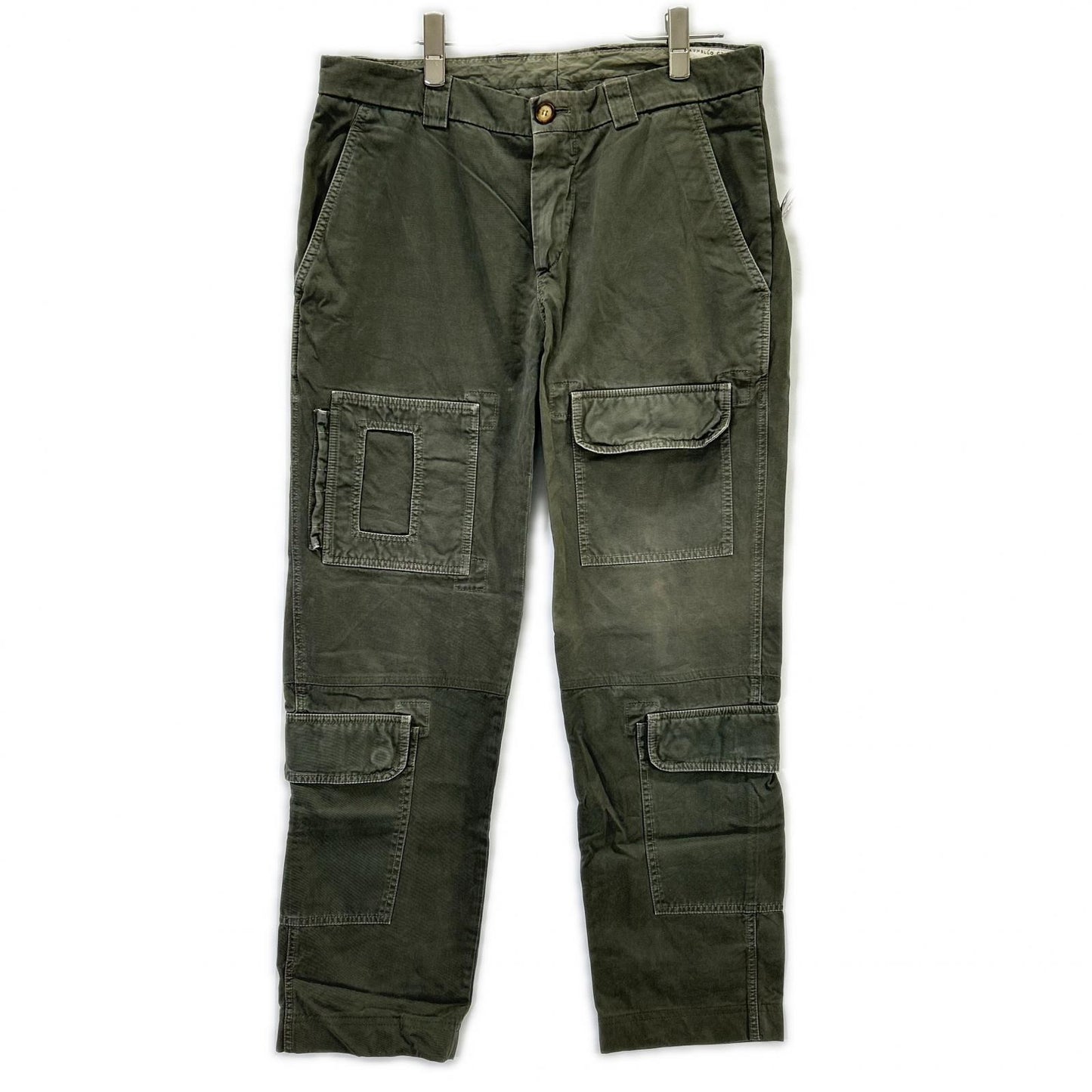BRUNELLO CUCINELLI DE91930 Khaki Aviator Pants Size 48