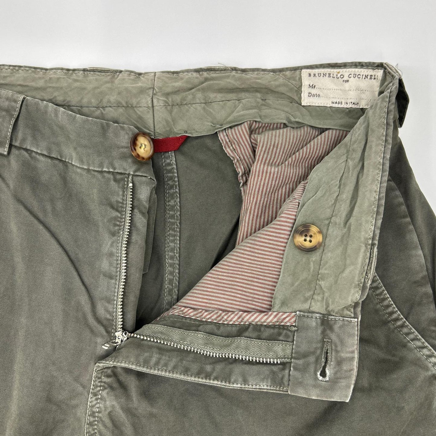 BRUNELLO CUCINELLI DE91930 Khaki Aviator Pants Size 48