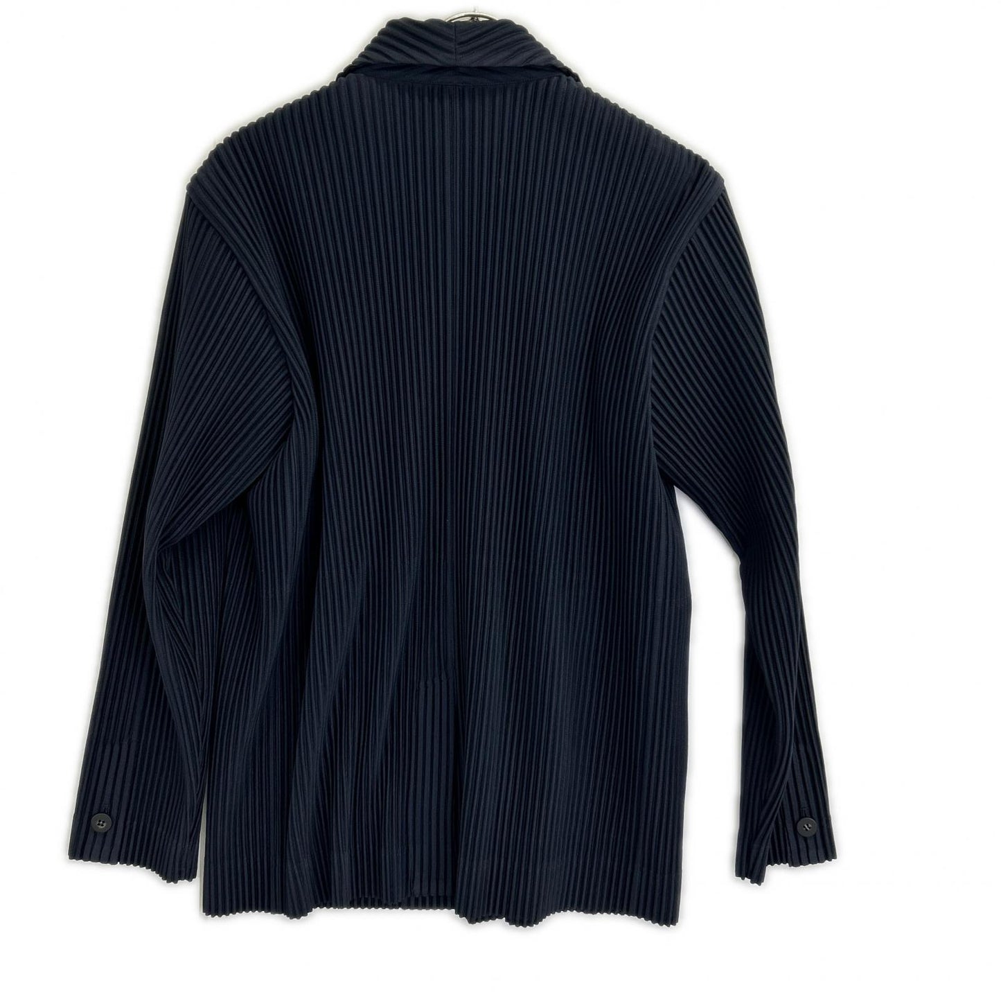HOMME PLISSE ISSEY MIYAKE BASICS Pleated Dark Navy Jacket Size 2