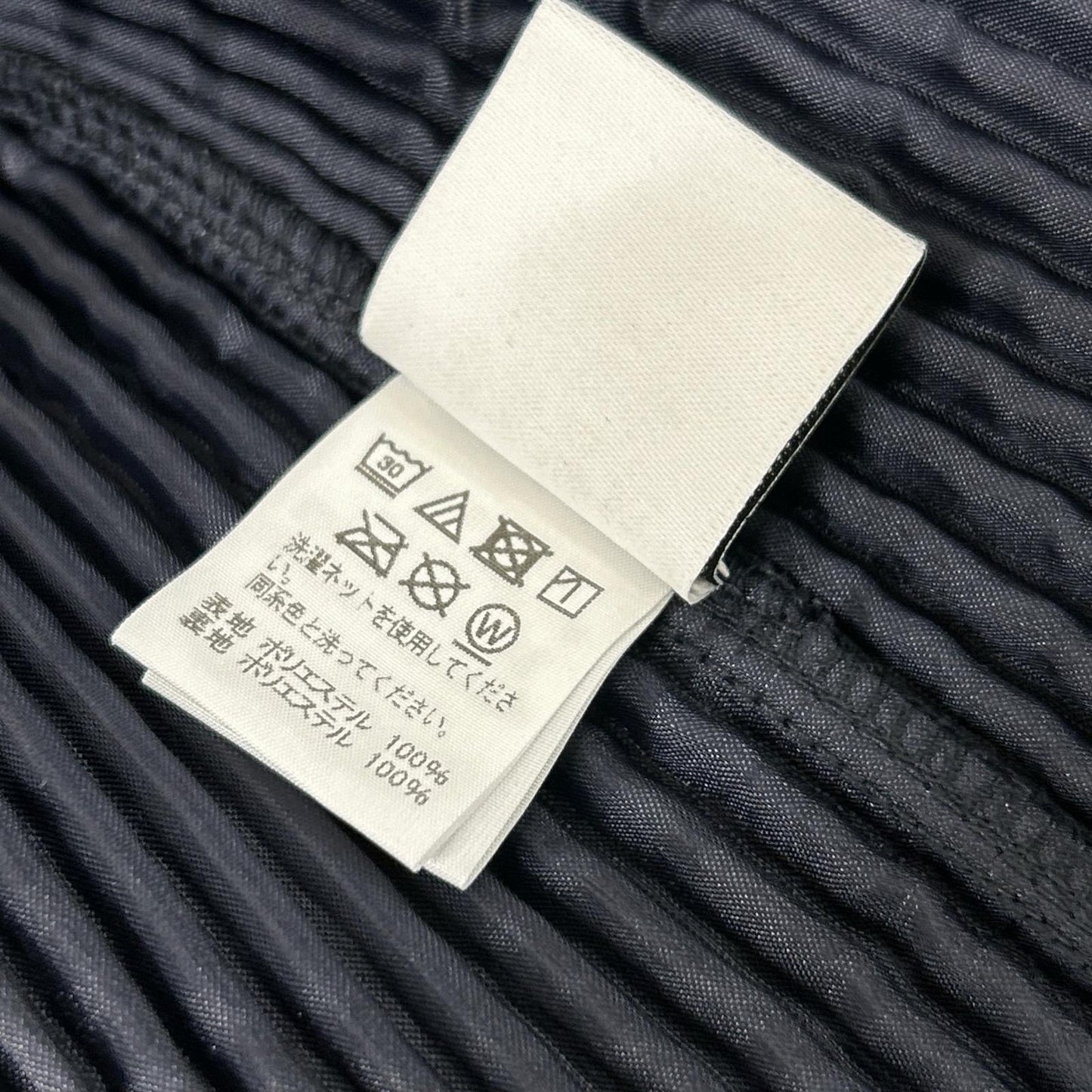 HOMME PLISSE ISSEY MIYAKE BASICS Pleated Dark Navy Jacket Size 2
