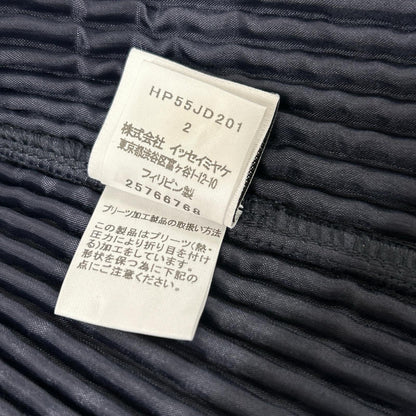 HOMME PLISSE ISSEY MIYAKE BASICS Pleated Dark Navy Jacket Size 2