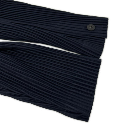 HOMME PLISSE ISSEY MIYAKE BASICS Pleated Dark Navy Jacket Size 2