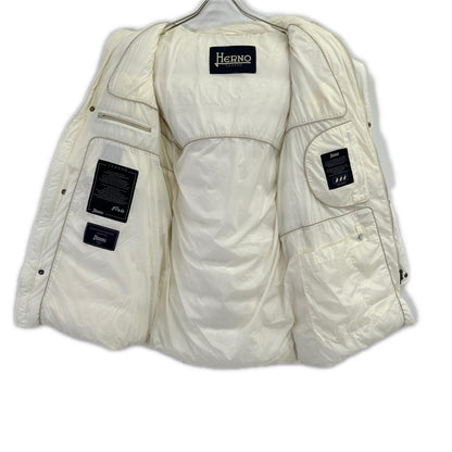 HERNO Legend Nylon Down Coat White Size 44