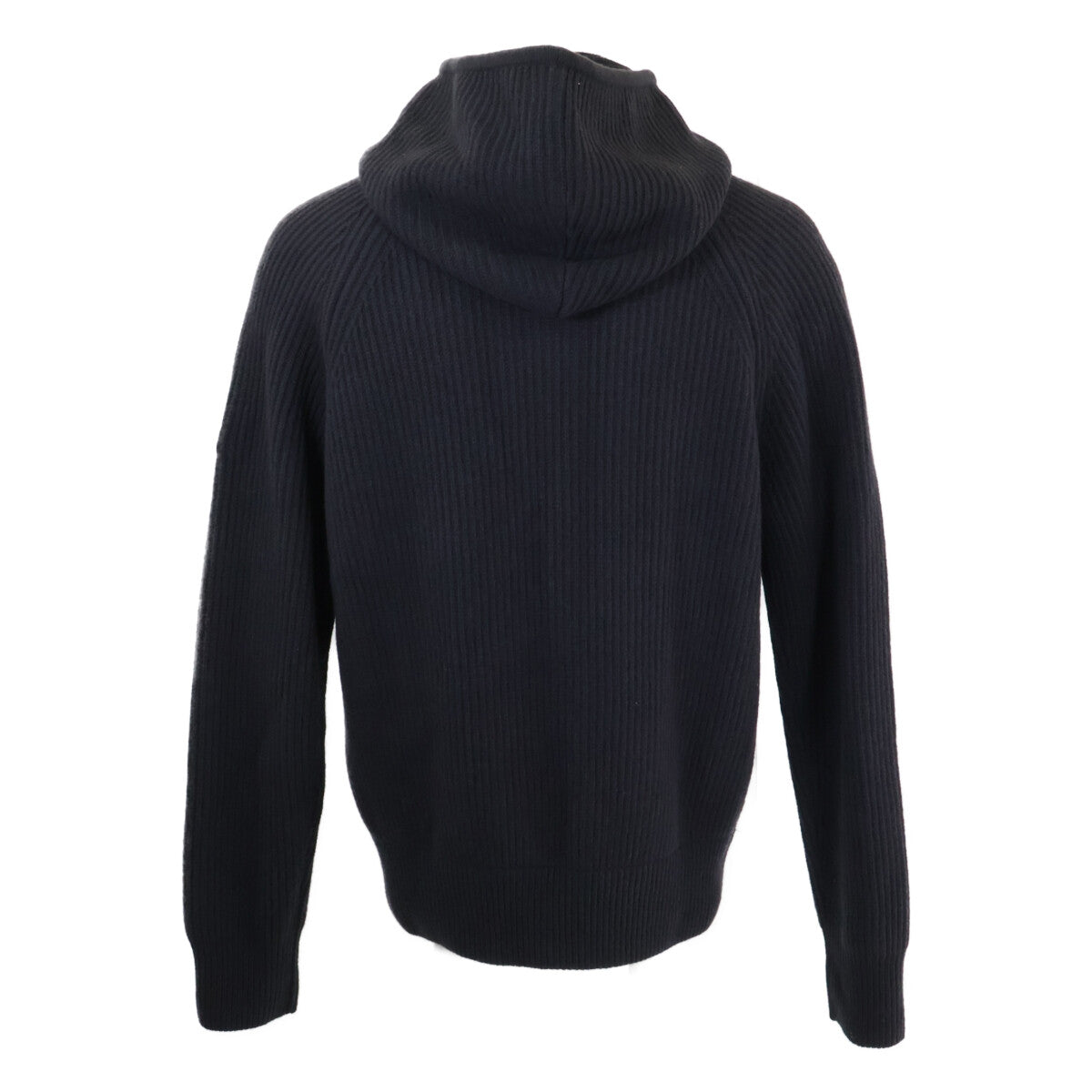 MONCLER CARDIGAN TRICOT Knit Panel Hooded Jacket Navy Size M