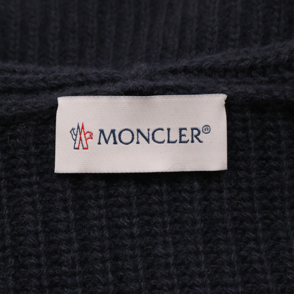 MONCLER CARDIGAN TRICOT Knit Panel Hooded Jacket Navy Size M