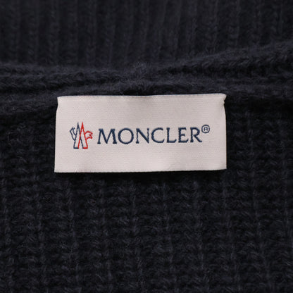 MONCLER CARDIGAN TRICOT Knit Panel Hooded Jacket Navy Size M