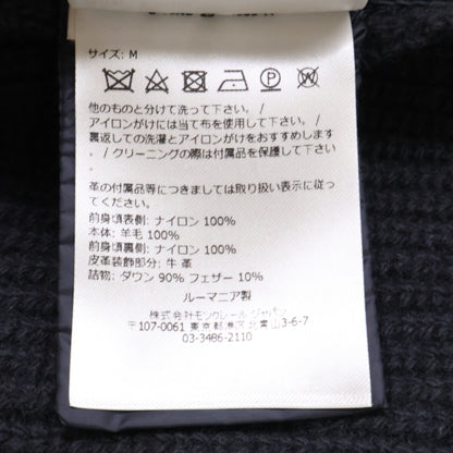 MONCLER CARDIGAN TRICOT Knit Panel Hooded Jacket Navy Size M