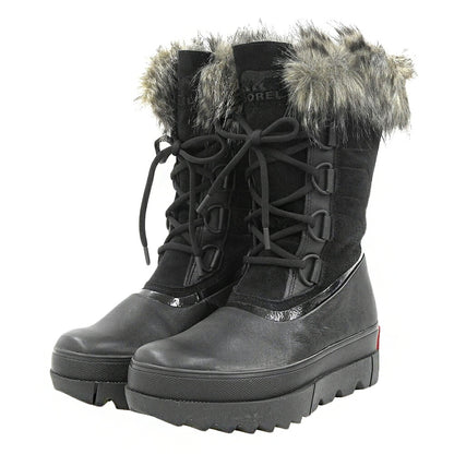 SOREL JOAN OF ARCTIC Leather Snow Boots Black Size 9(US)