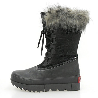 SOREL JOAN OF ARCTIC Leather Snow Boots Black Size 9(US)