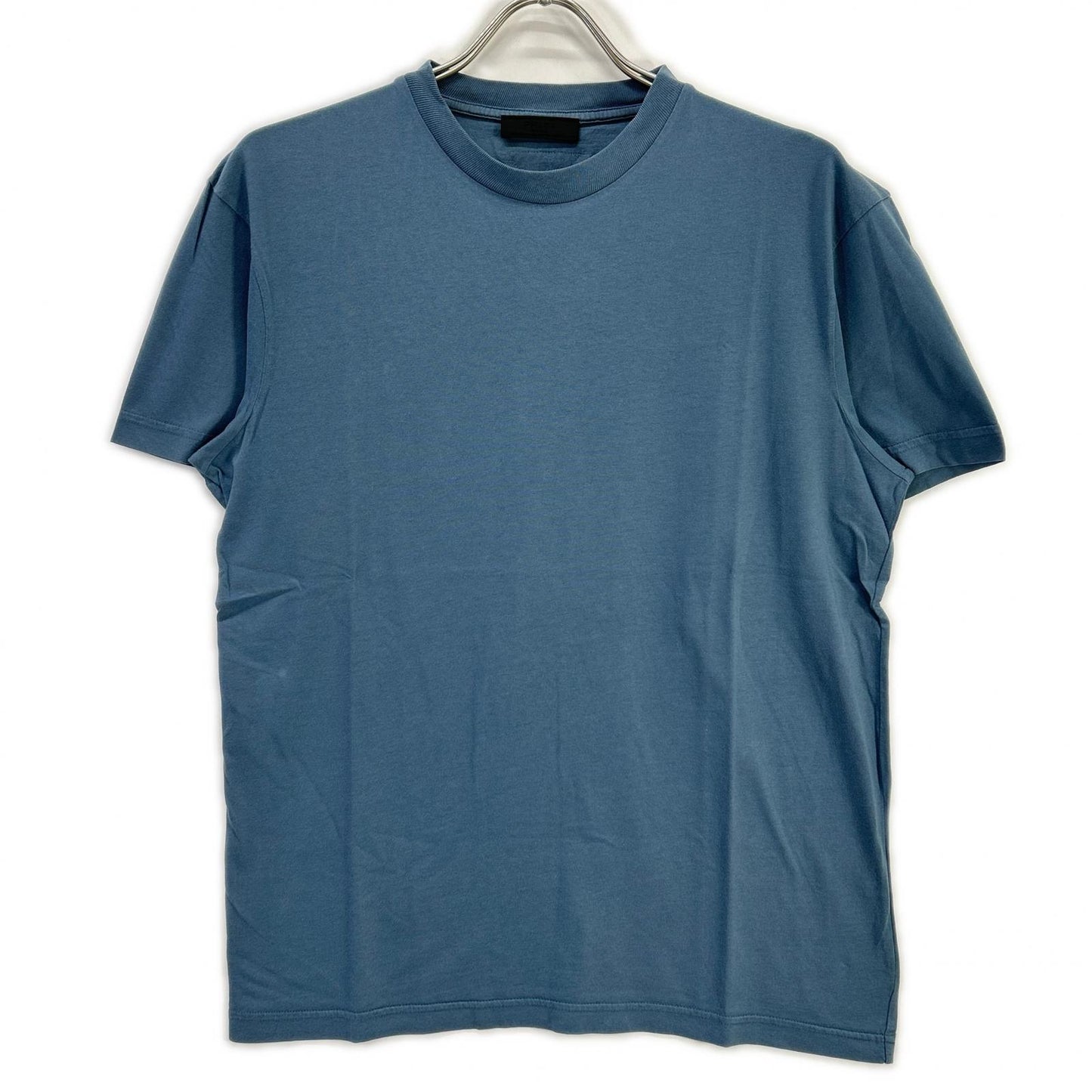 PRADA Blue Triangle Logo T-Shirt UJM572 Size M
