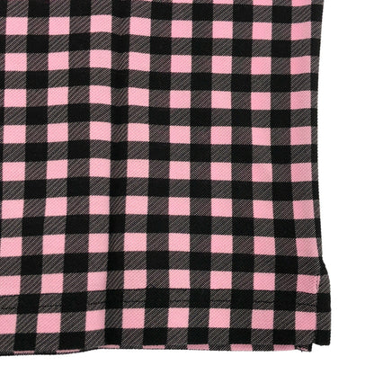 PRADA Pink Gingham Triangle Logo Polo UJM730 Size M
