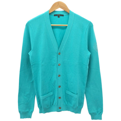 GUCCI Blue Crest Logo Cotton Knit Cardigan 216268 Size L