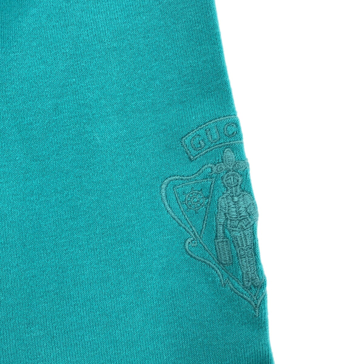 GUCCI Blue Crest Logo Cotton Knit Cardigan 216268 Size L