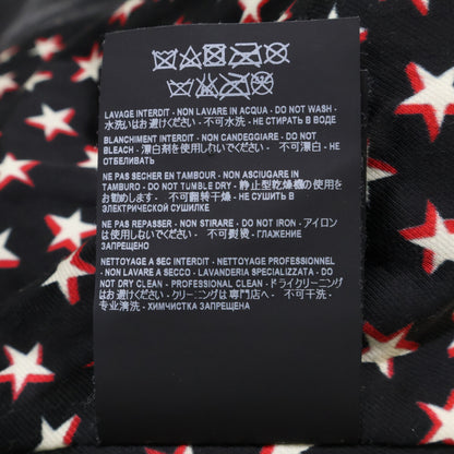 SAINT LAURENT PARIS Calfskin Double Jacket Black Size 44