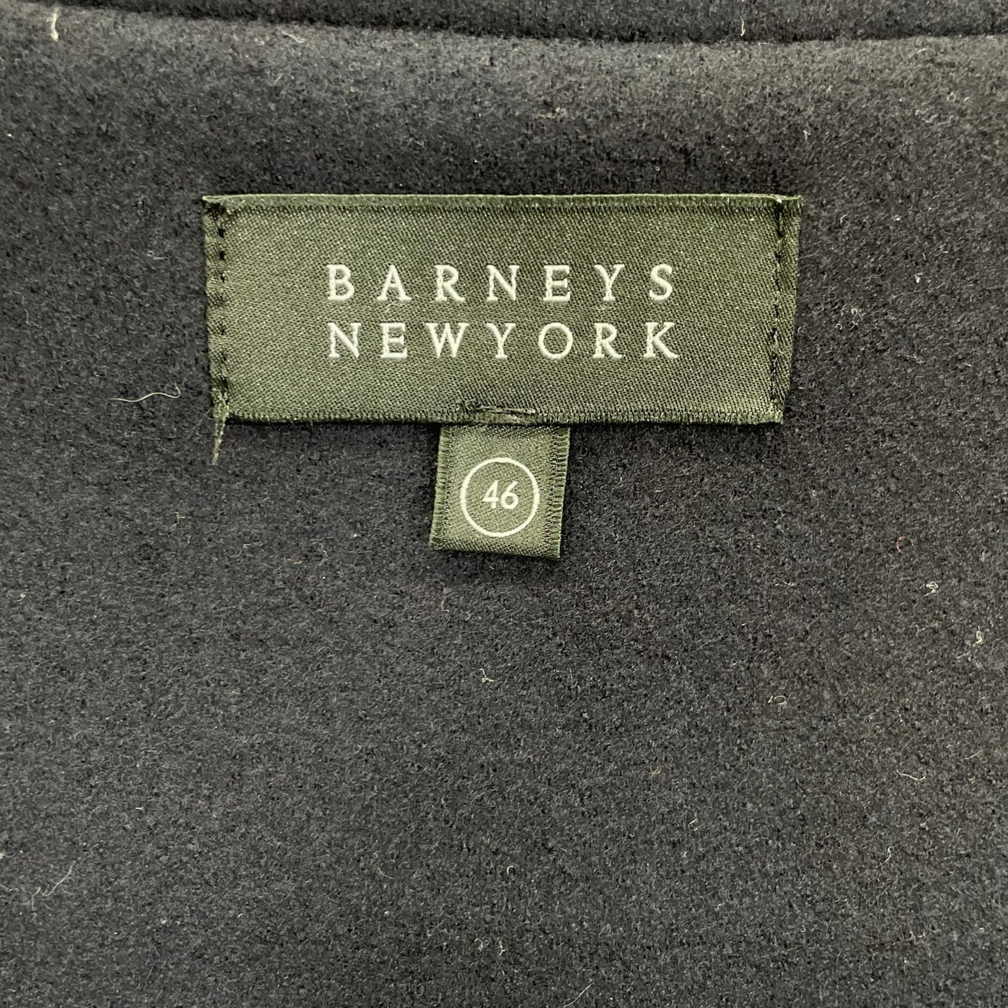 BARNEYSNEWYORK Navy Wool Chesterfield Coat 2055513 Size 46