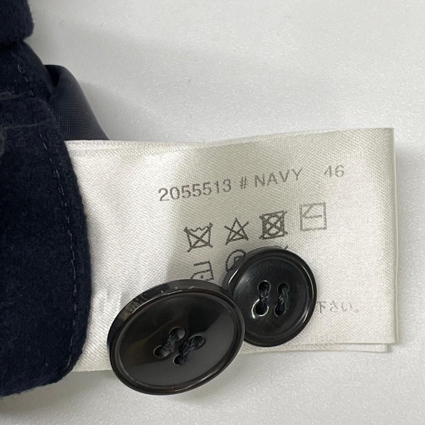 BARNEYSNEWYORK Navy Wool Chesterfield Coat 2055513 Size 46