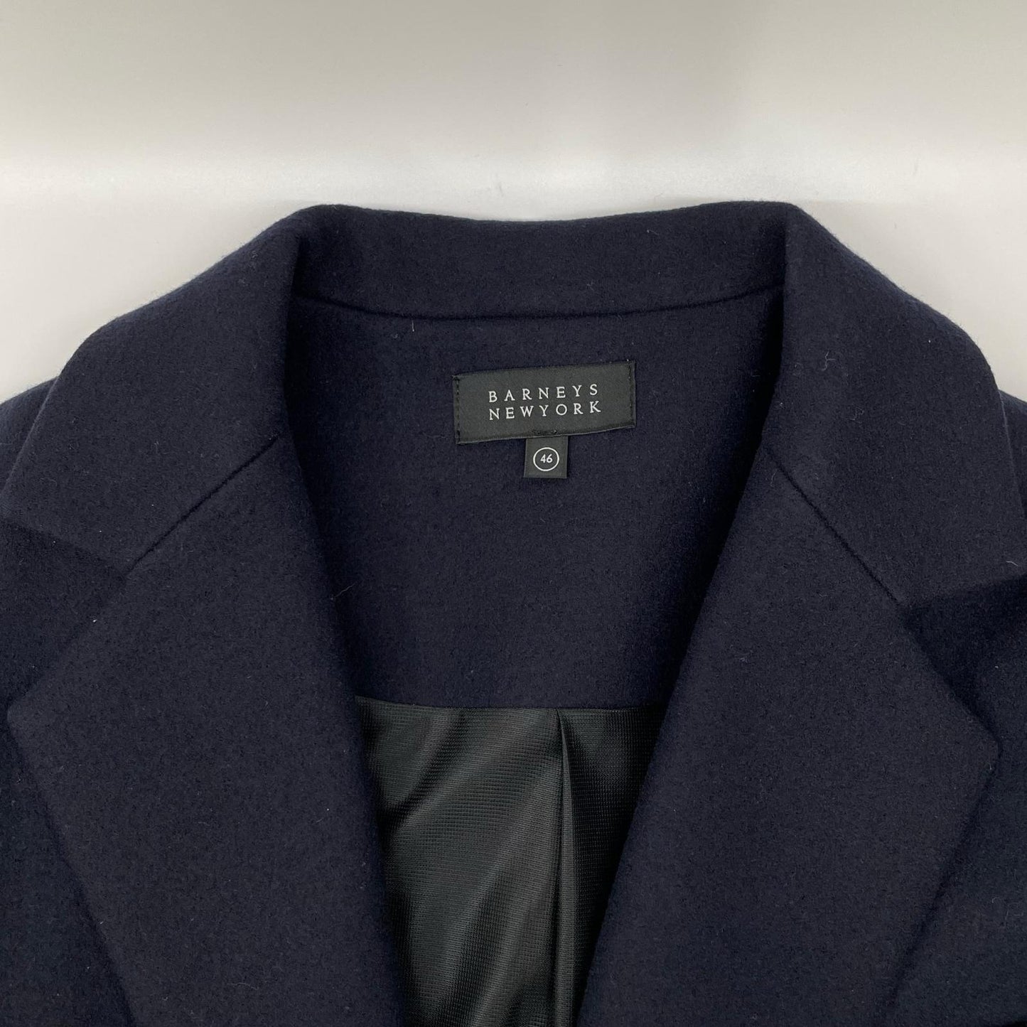 BARNEYSNEWYORK Navy Wool Chesterfield Coat 2055513 Size 46