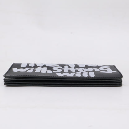 COMMEdesGARCONS Black Live Free Wallet OZ-K917 Size ONE SIZE