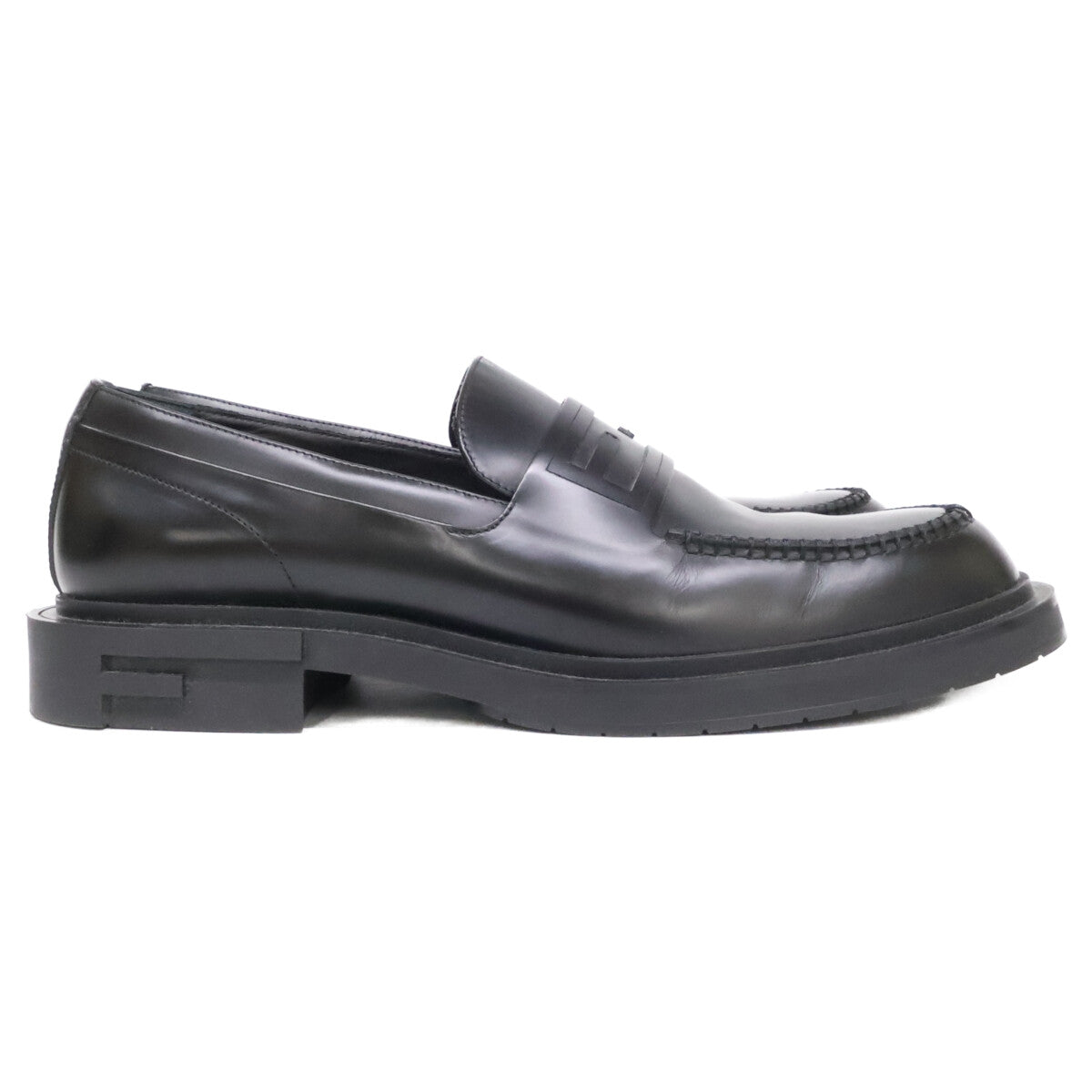 FENDI 7D1616 SHOW Loafers Black Size 9