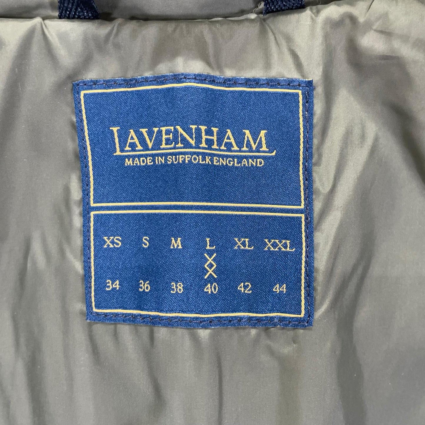 LAVENHAM Khaki Patchwork Oversized Denham Jacket Size L