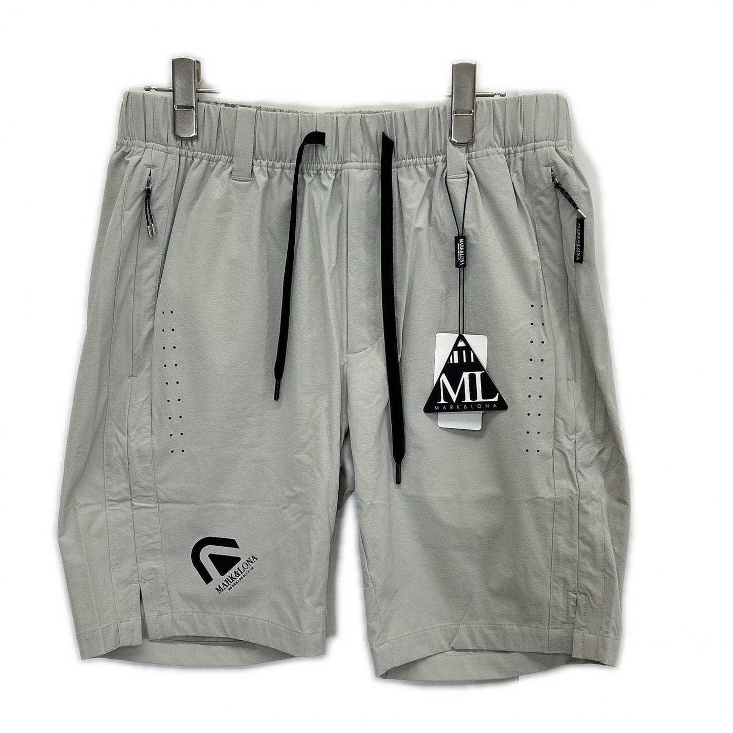 MARK&LONA Light Gray Technical Shorts MCM-6A-AT61 Size 46