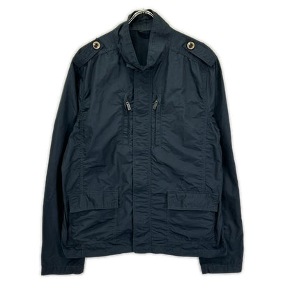 ETRO Navy Nylon Military Jacket Size XL