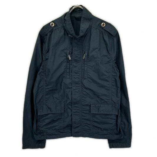 ETRO Navy Nylon Military Jacket Size XL