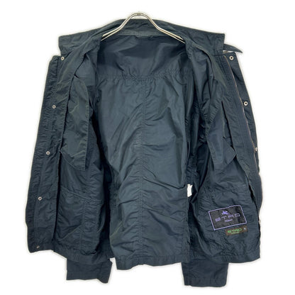 ETRO Navy Nylon Military Jacket Size XL