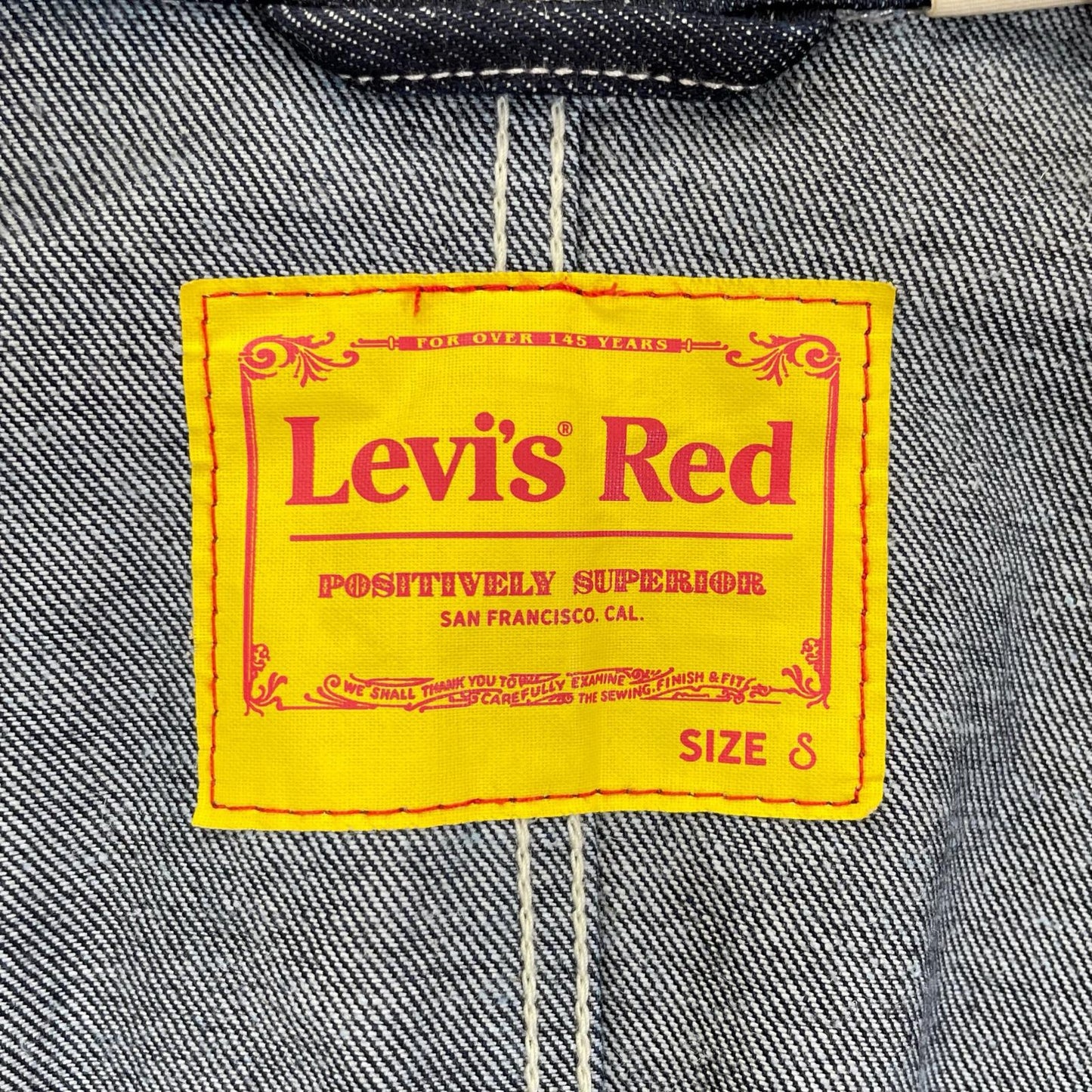 LEVI'S RED A0146 Engineer Coverall Jacket Indigo Size S