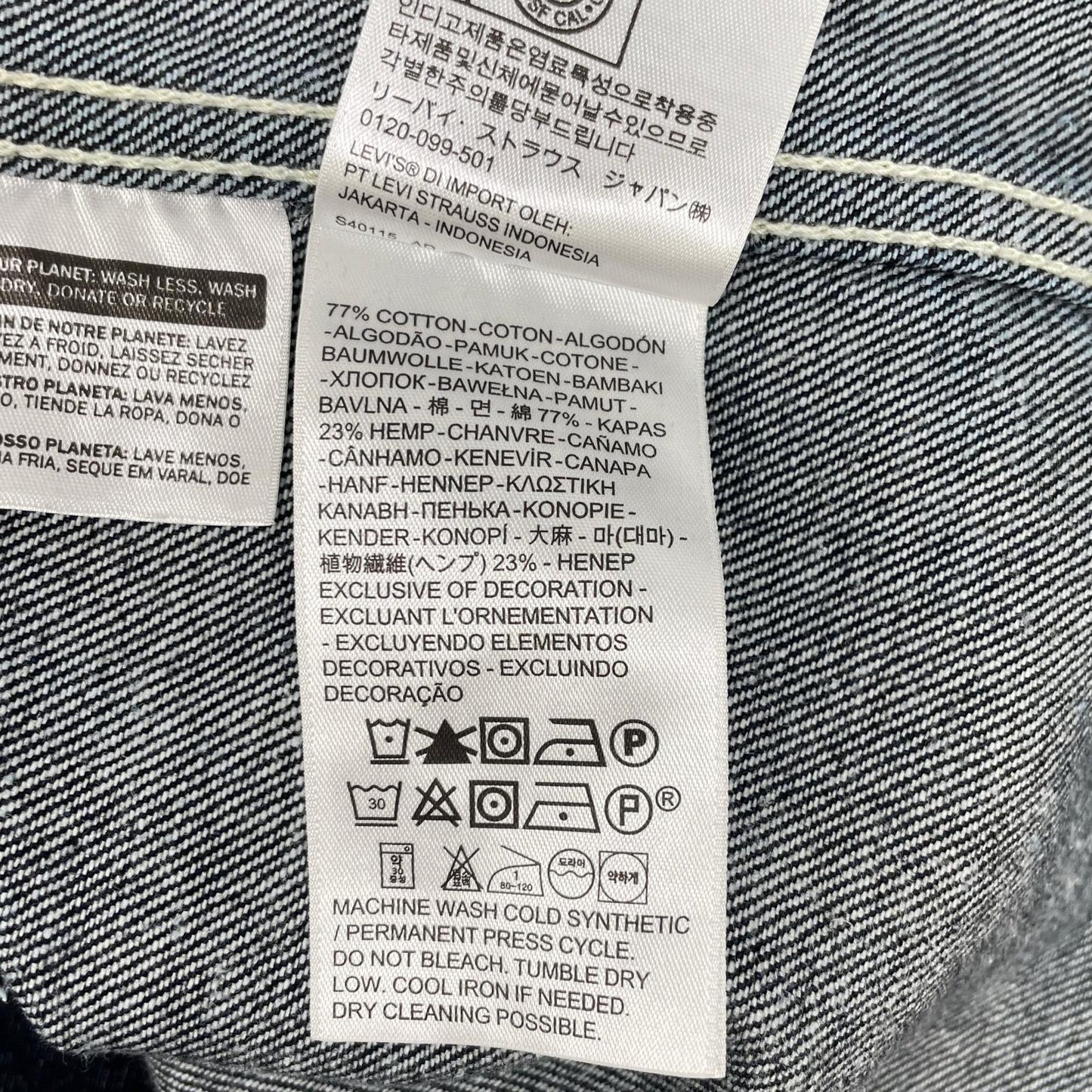 LEVI'S RED A0146 Engineer Coverall Jacket Indigo Size S