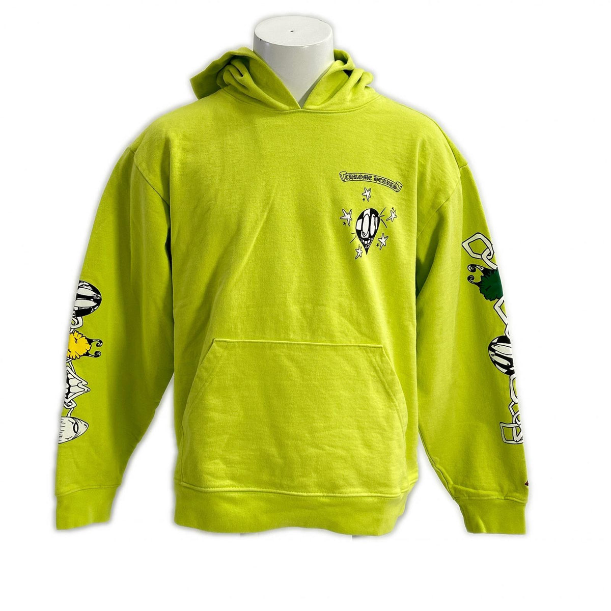 Chrome hearts Matty Boy PPO CHAIN GAME Lime Green Hoodie Size XL