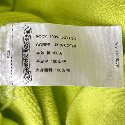 Chrome hearts Matty Boy PPO CHAIN GAME Lime Green Hoodie Size XL