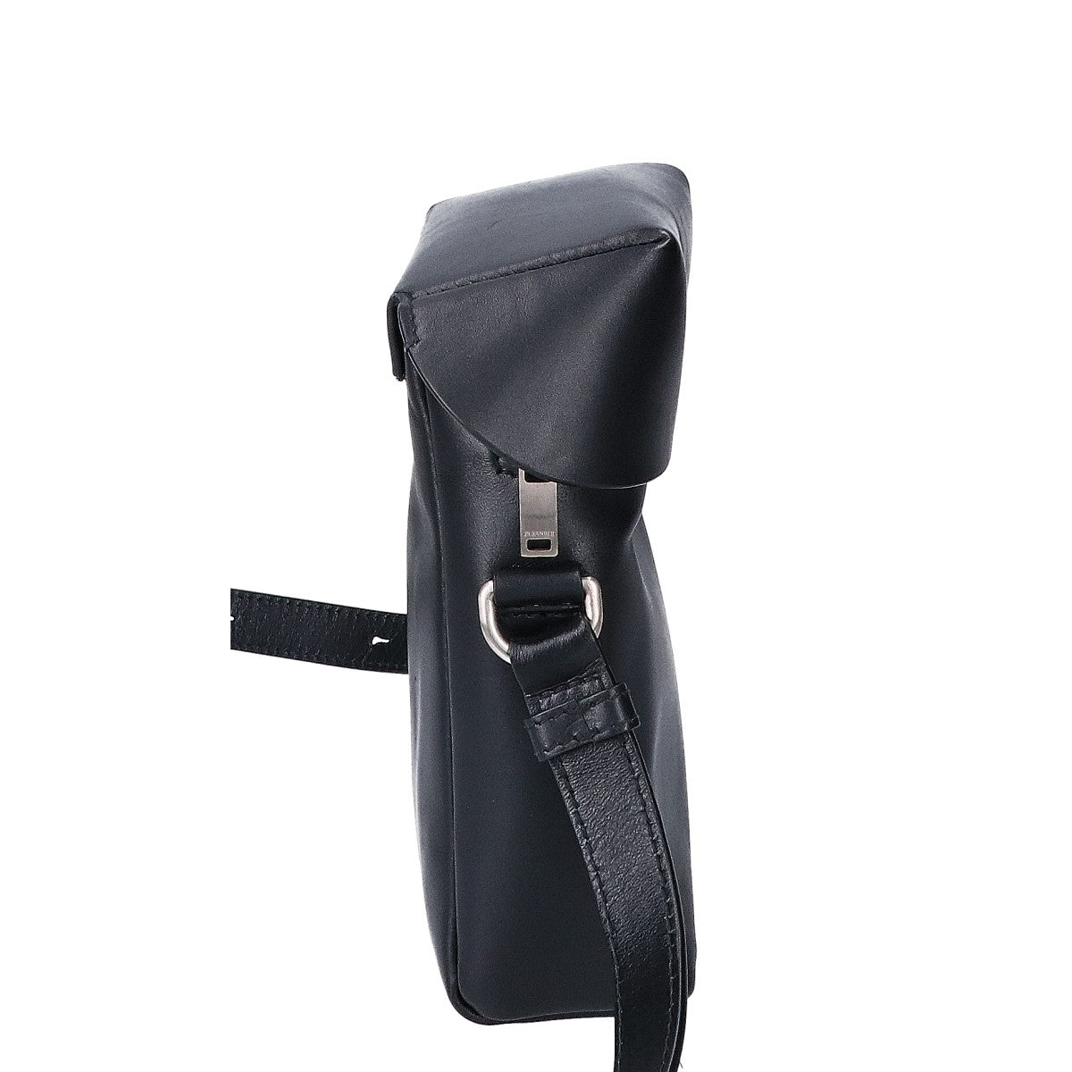 JILSANDER LID CROSSBODY SM Leather Shoulder Bag Black