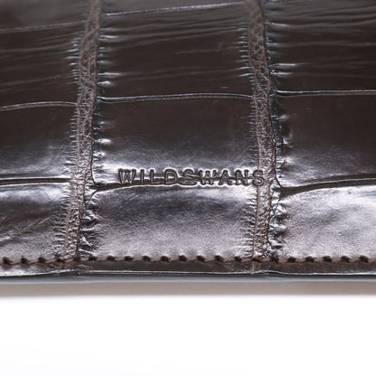 WILDSWANS MINAS Crocodile Micro Case Chocolate Size ONE SIZE
