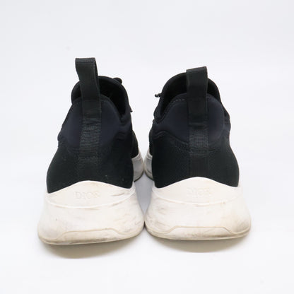 DIOR B25 Black Neoprene Technical Runner Sneakers Size EU 42