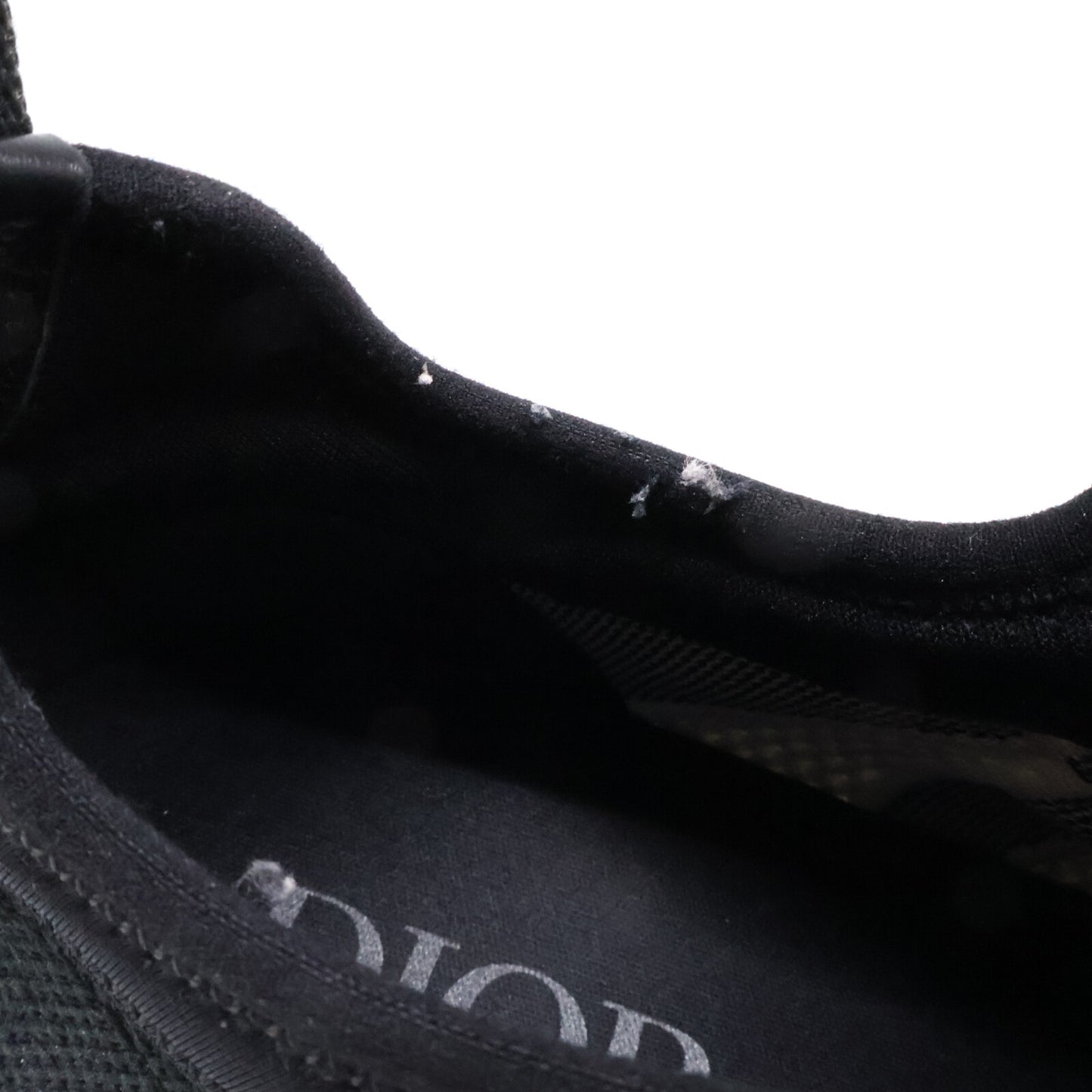 DIOR B25 Black Neoprene Technical Runner Sneakers Size EU 42