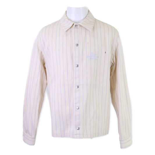 DIOR x Hylton Nel Striped Cotton Jacket White/Blue Size 46