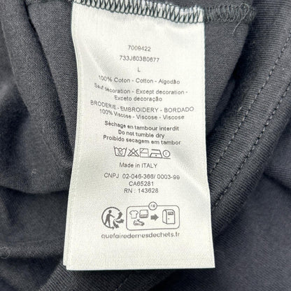 DIOR BEE Embroidered Crewneck T-Shirt Black Size L