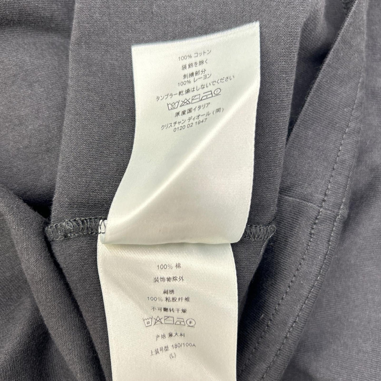 DIOR BEE Embroidered Crewneck T-Shirt Black Size L