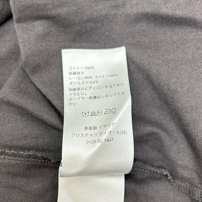 DIOR Ribbon Detail Crewneck T-Shirt Charcoal Size L