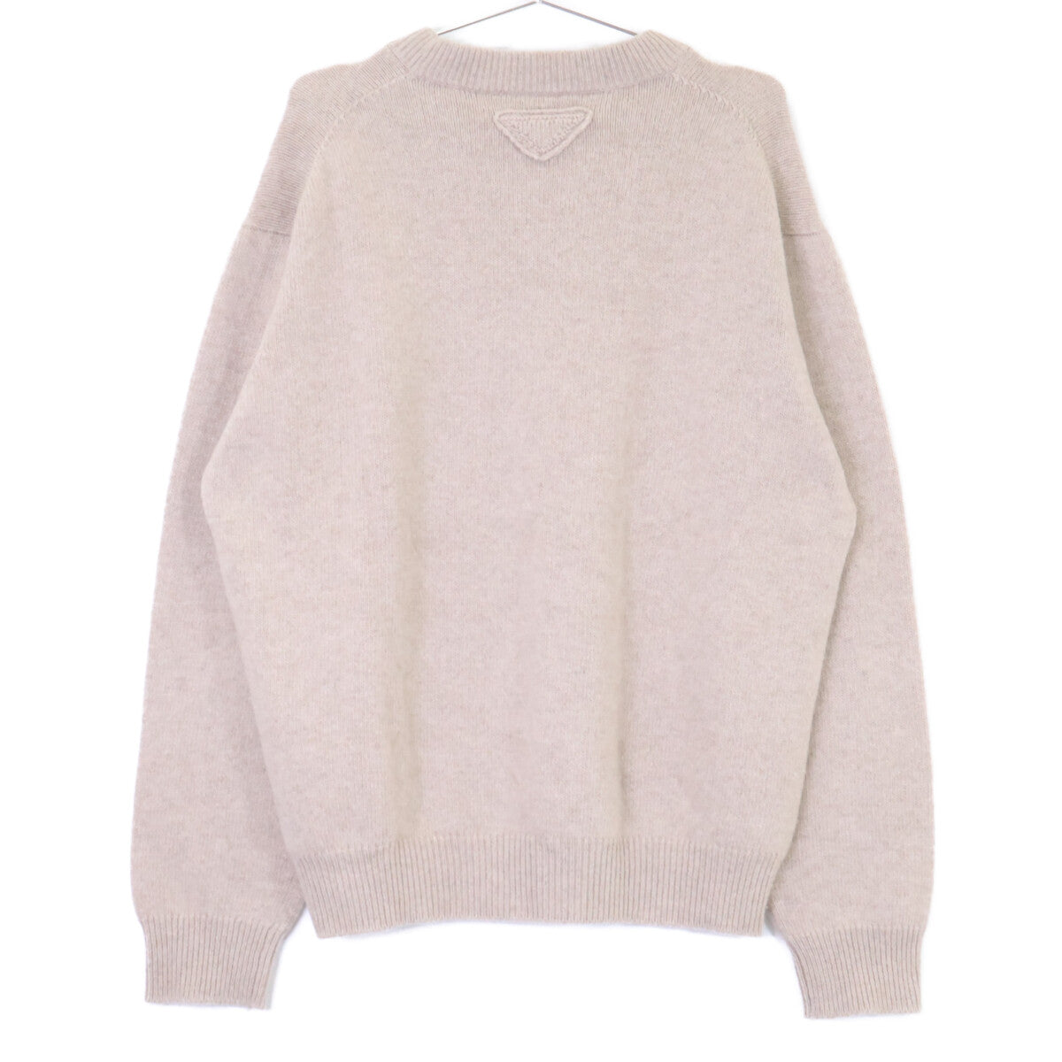 PRADA Beige Re-Cashmere Crewneck Sweater Size 52