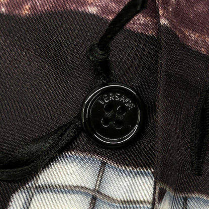 VERSACE Silk Logo Print Shirt Multi Size 50