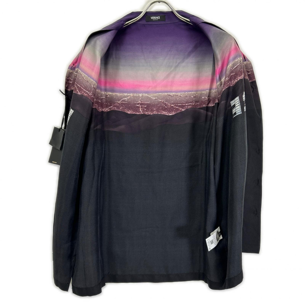 VERSACE Silk Logo Print Shirt Multi Size 50